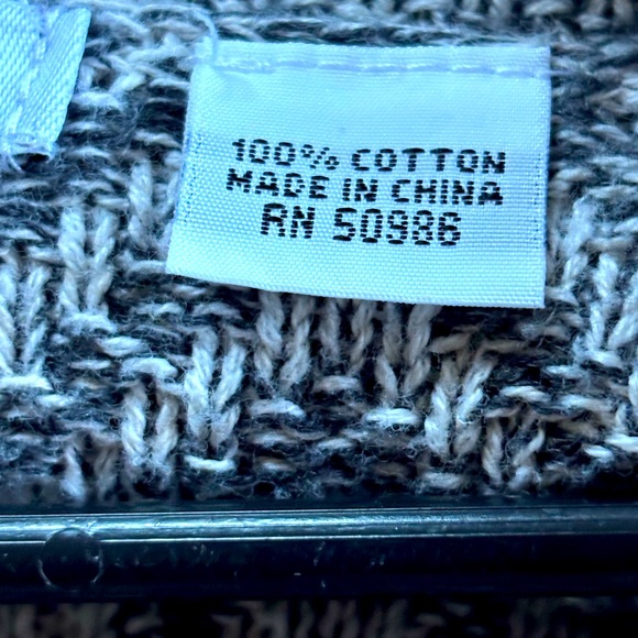 Grey/Black herringbone design,swooped neck sweater. Soft and light weight. - Picture 8 of 8